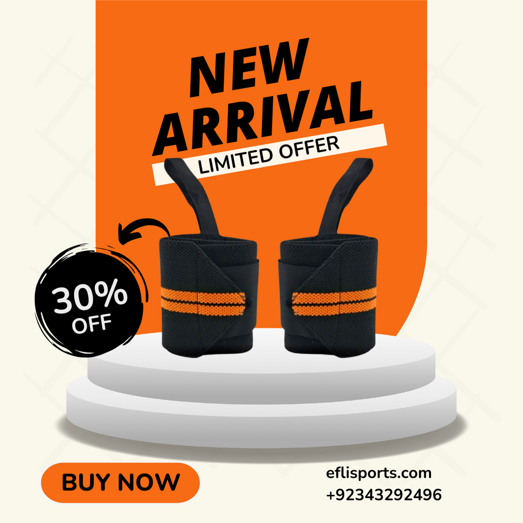 Premium Wrist Wraps – Adjustable Support for Gym & Fitness Training
